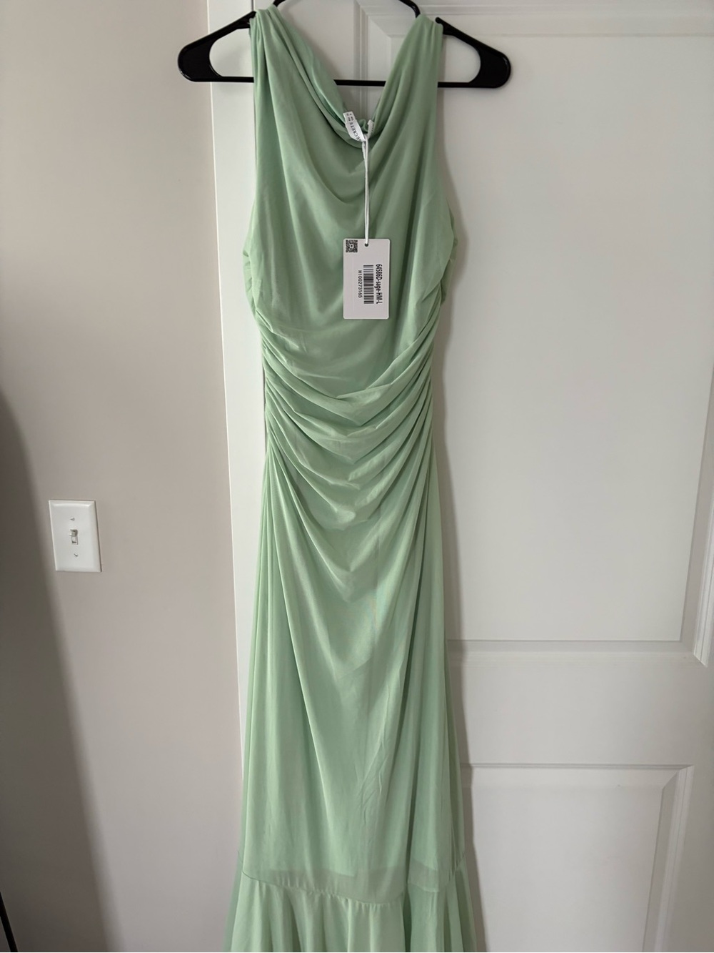 Hello Molly Sage Green Draped Maxi Dress